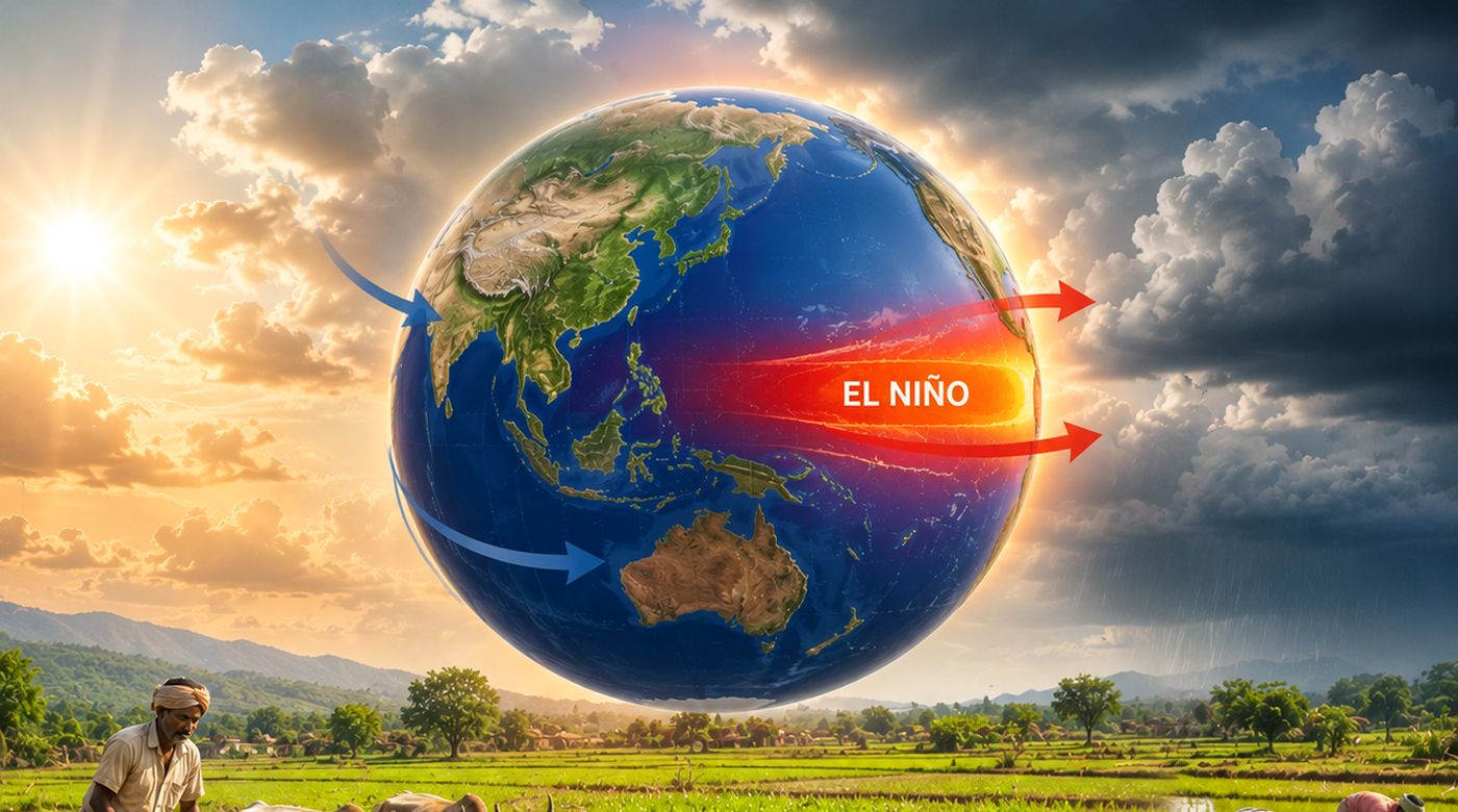El Niño and the Kharif season — from drought-stressed to irrigated paddy fields